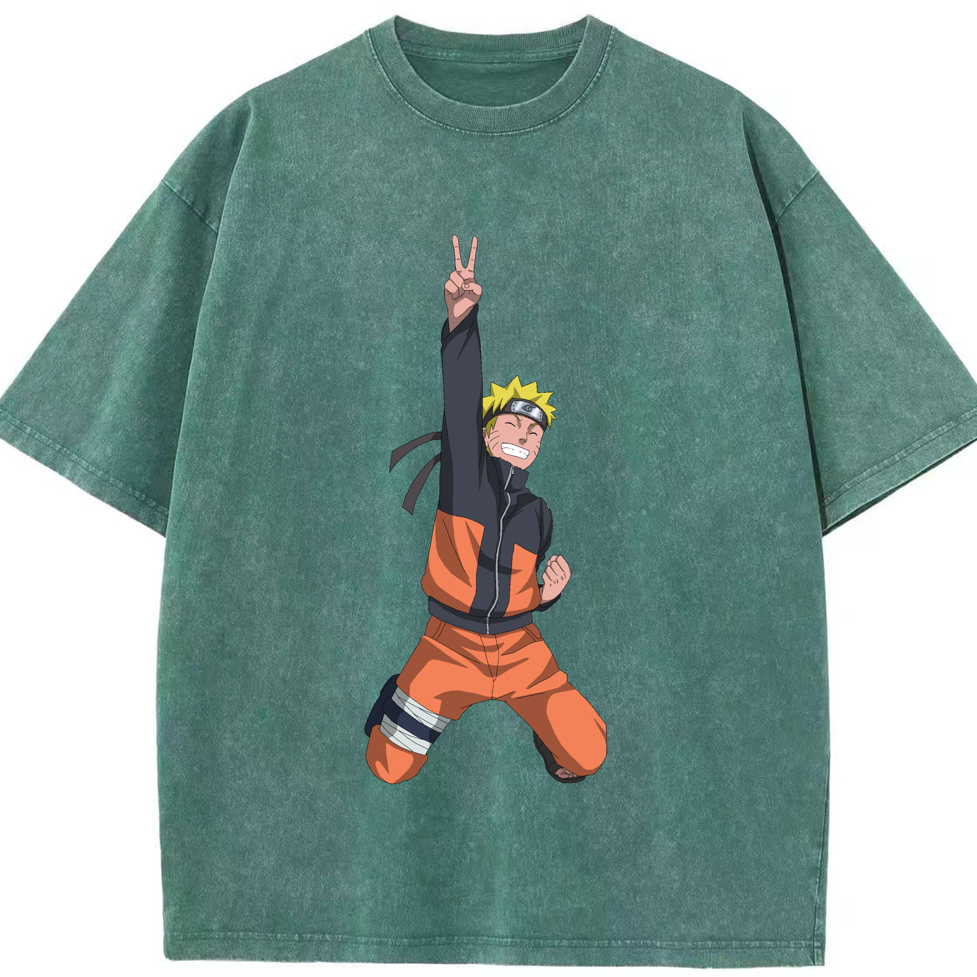 （画像用） NARUTO -ナルト- うずまき ナルト Uzumaki Naruto 綿100% ヴィンテージ風 半袖Tシャツ（フロントプリント）